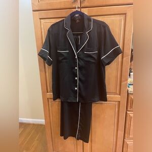 JCrew Black Satin PJ